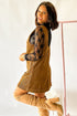 Corduroy Patch Pocket Sleeveless H Line Mini Dress